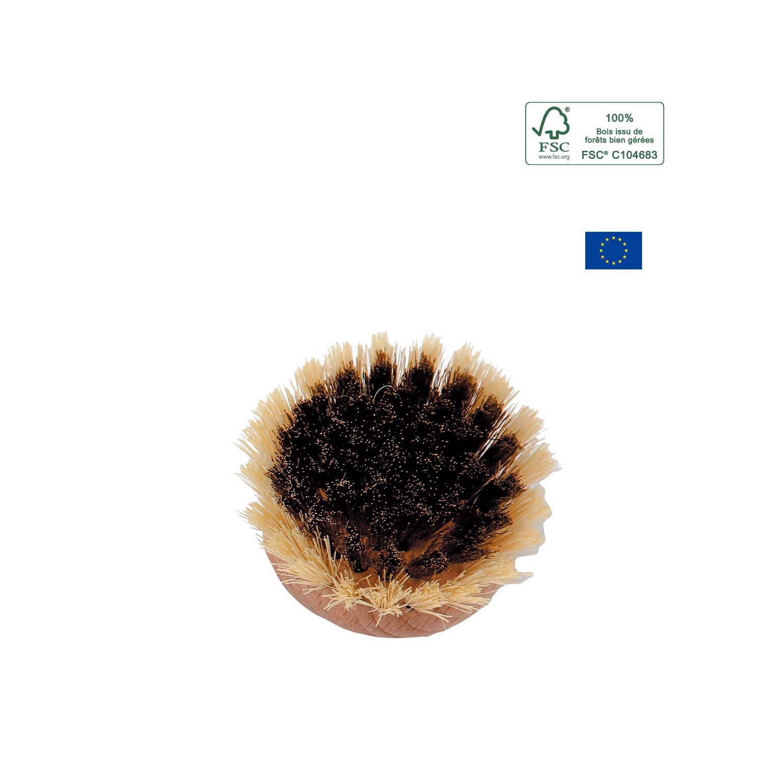 Recharge Brosse Vaisselle Laiton Et Fibres Naturelles Bois - La Droguerie