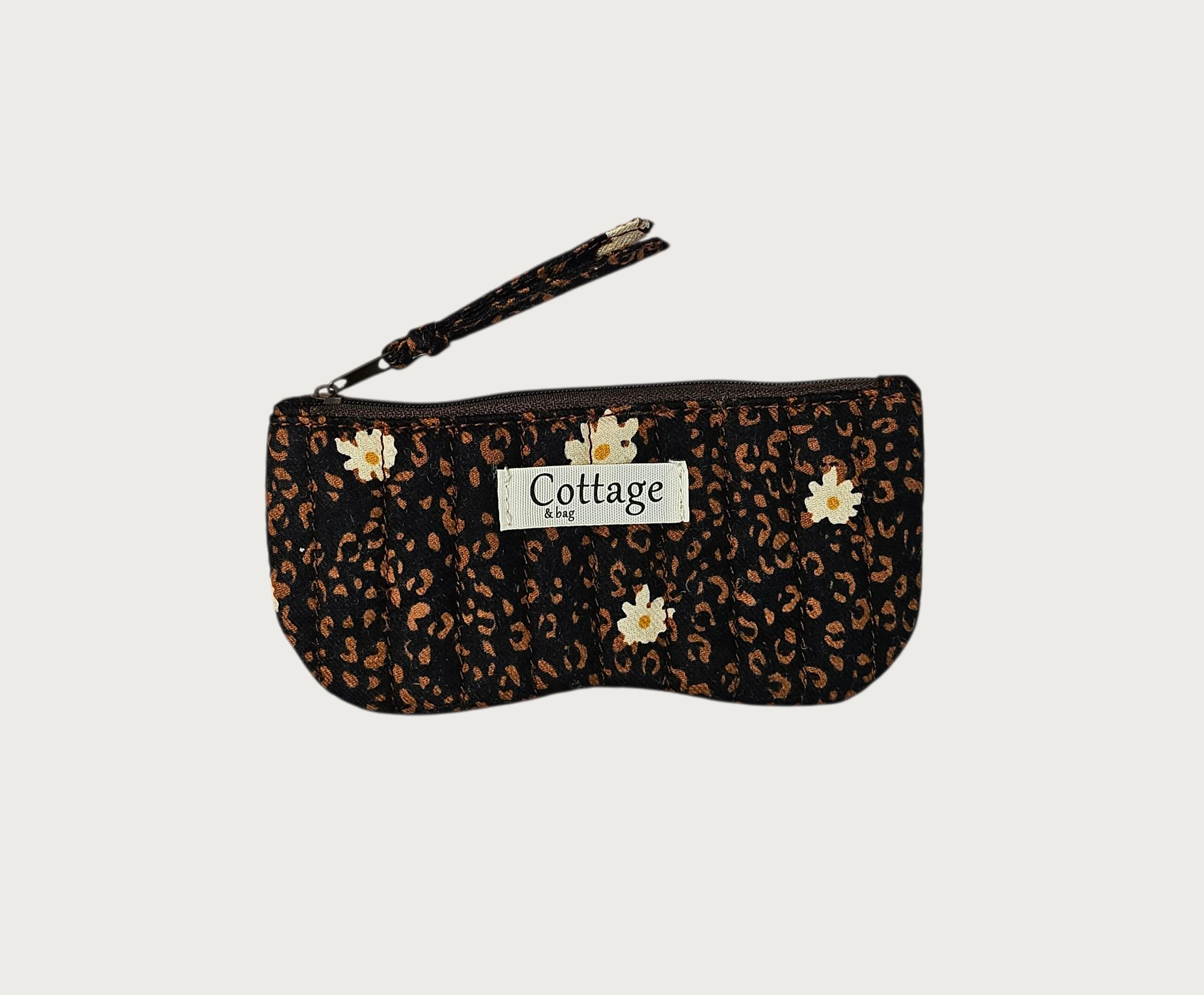 Porte lunette  100 % coton  : Champetre bleu