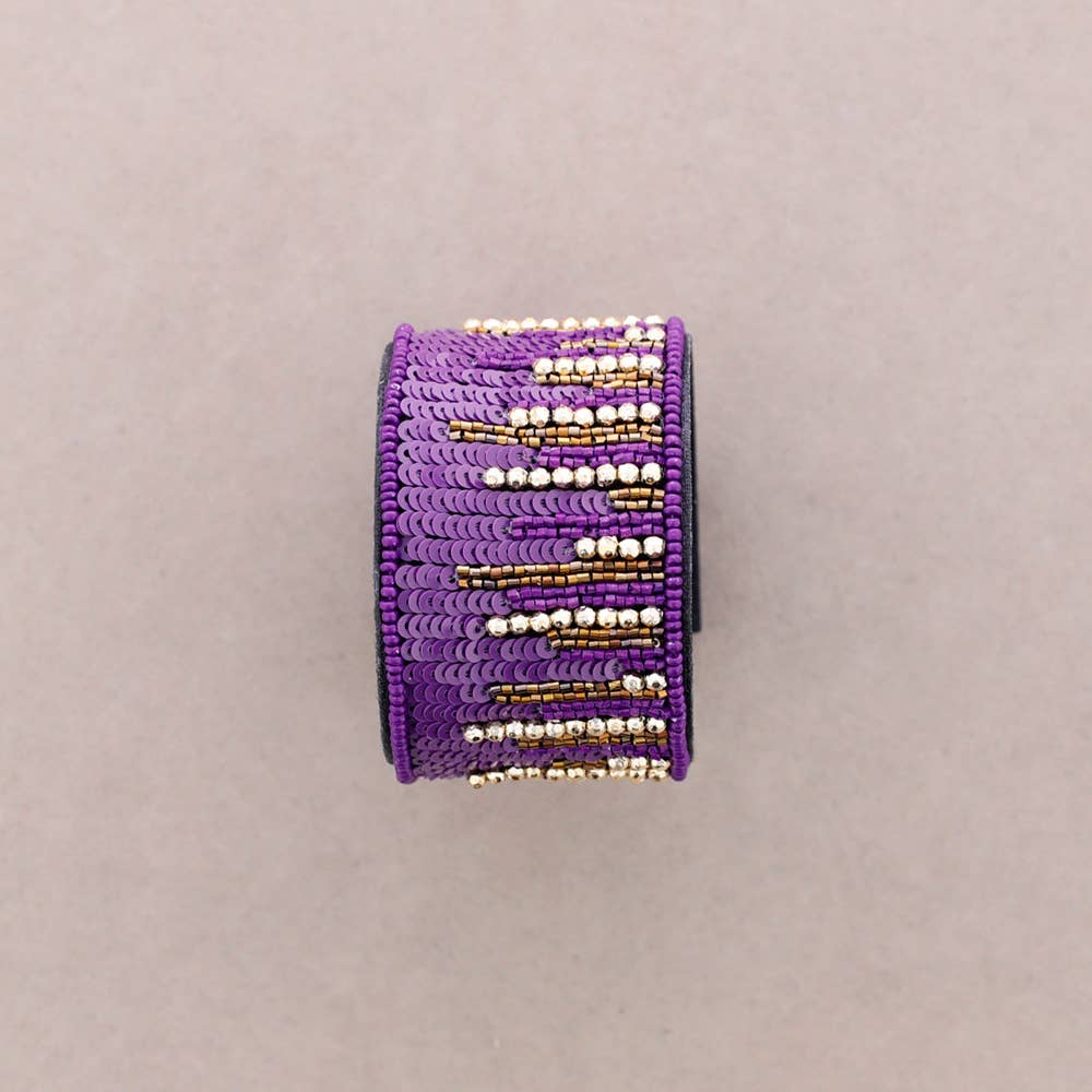 Bracelet à paillettes de pluie ajustable: Or