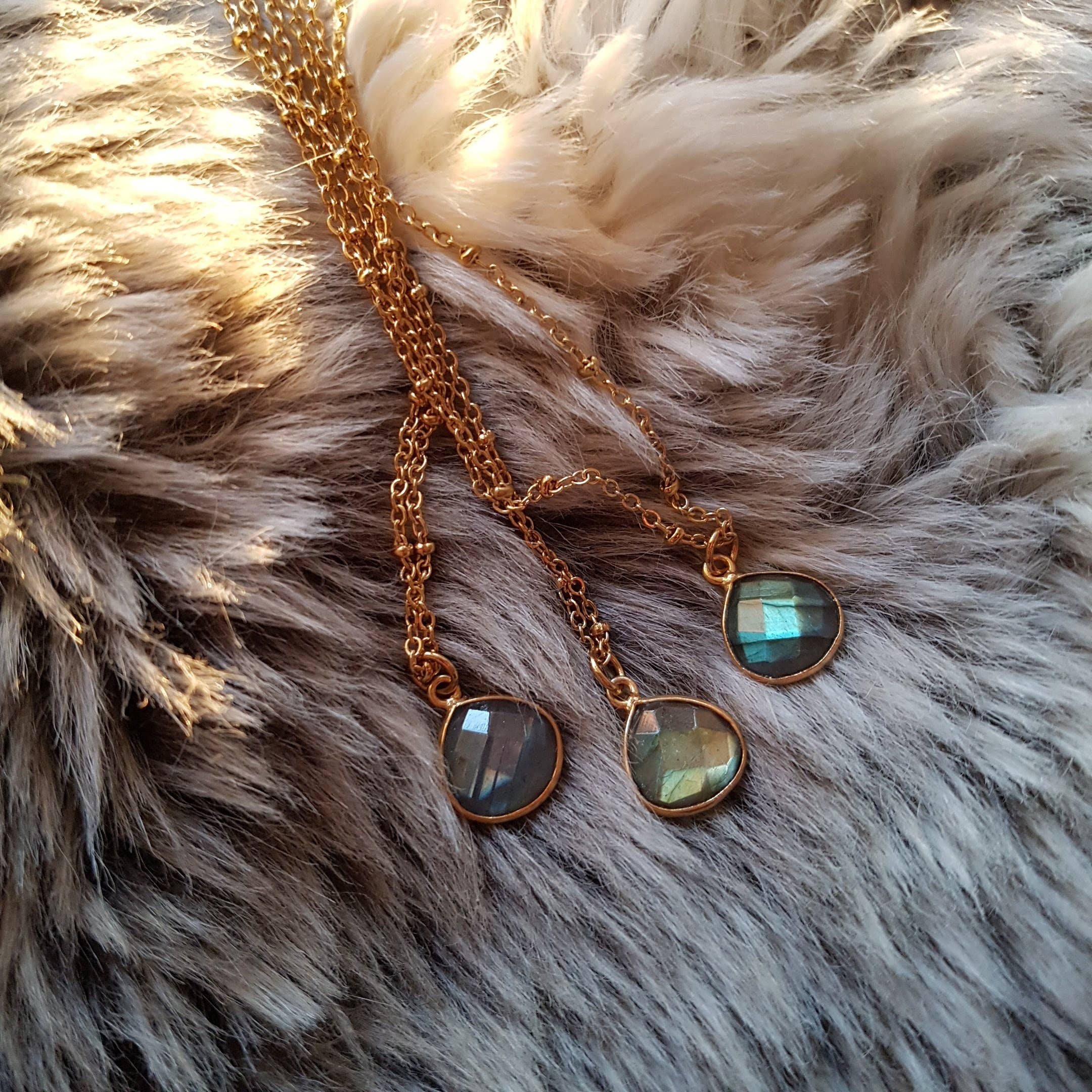 COLLIER JUSTINE LABRADORITE