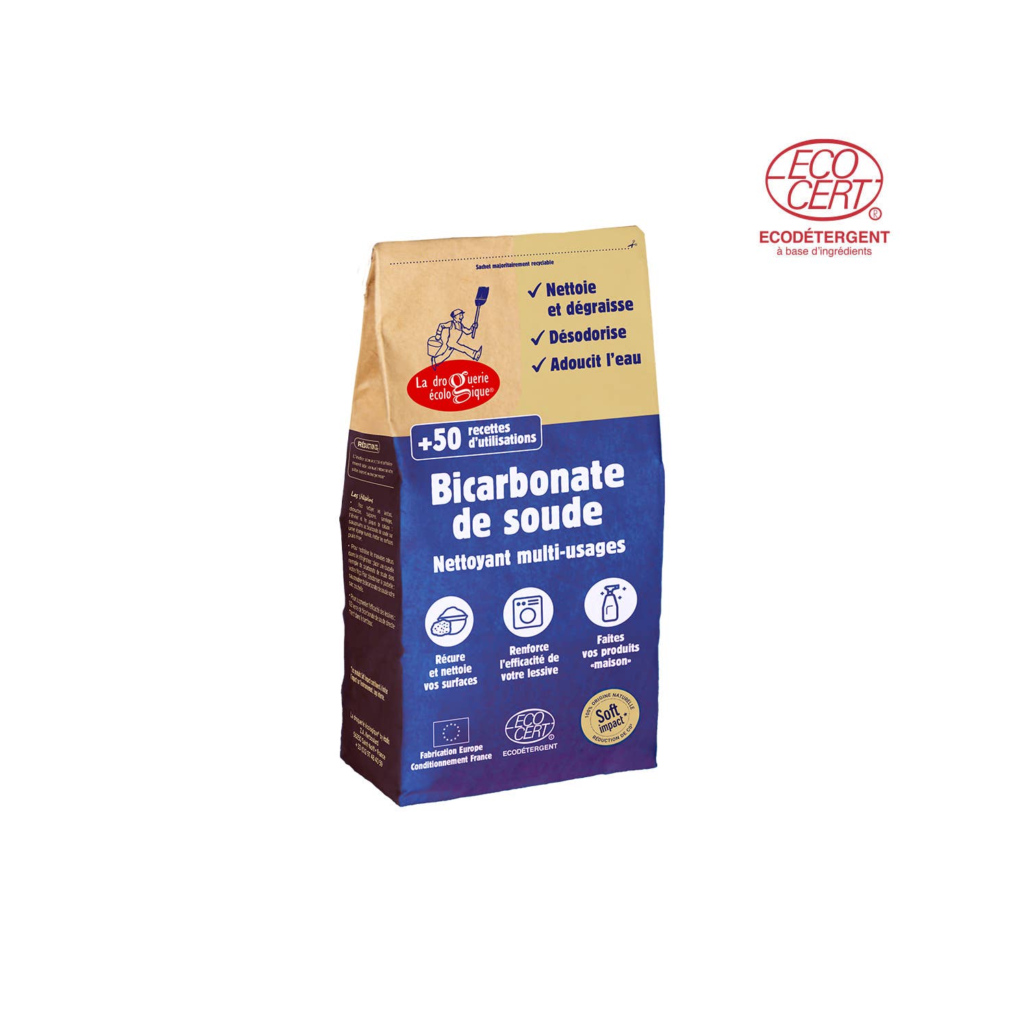 Bicarbonate De Soude Écologique 500g Ménager - La Droguerie