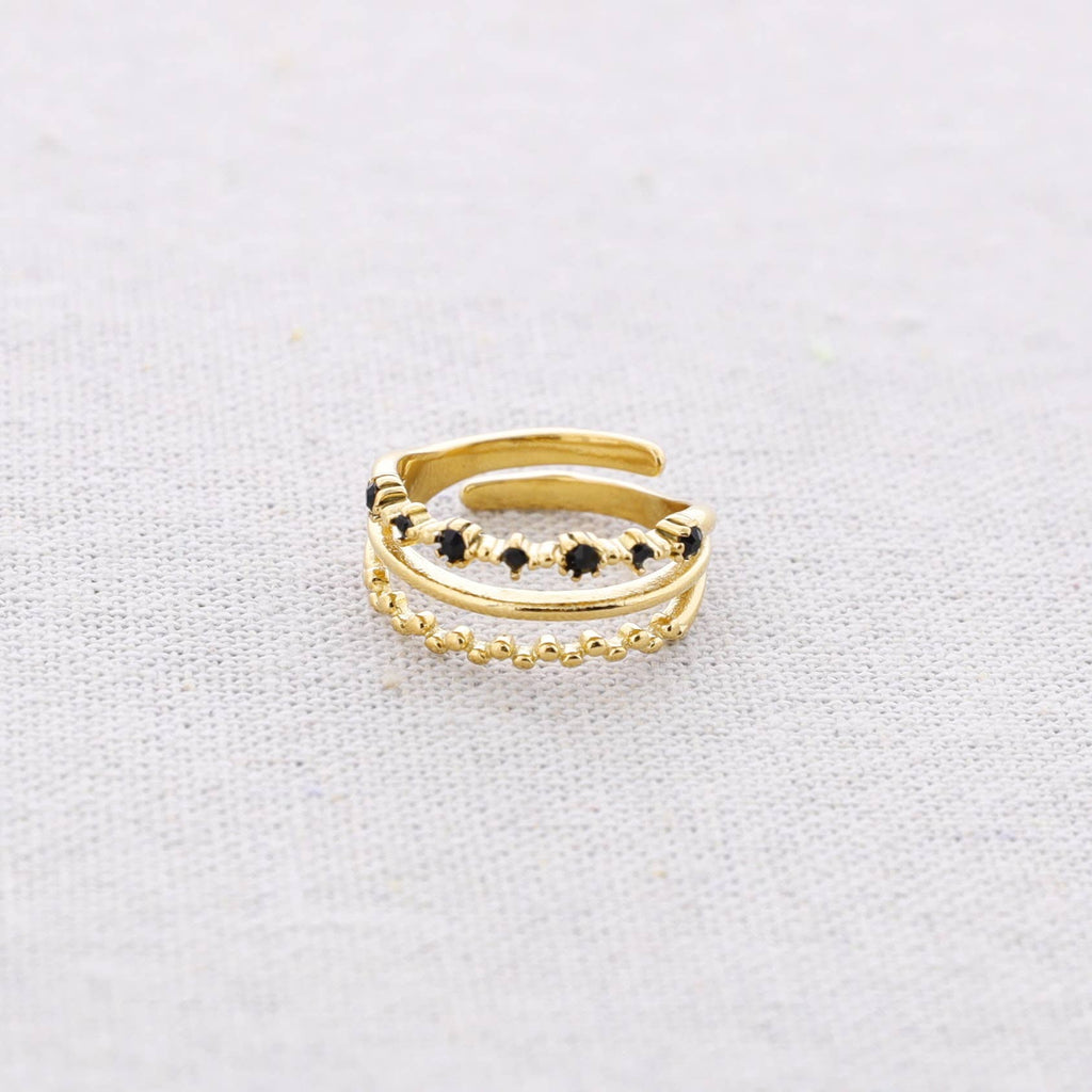 Bague Acier Plusieurs Bandes Perles: Combiné 1