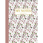 Motif floral rose - Carnet de notes - Fabriqué au Danemark
