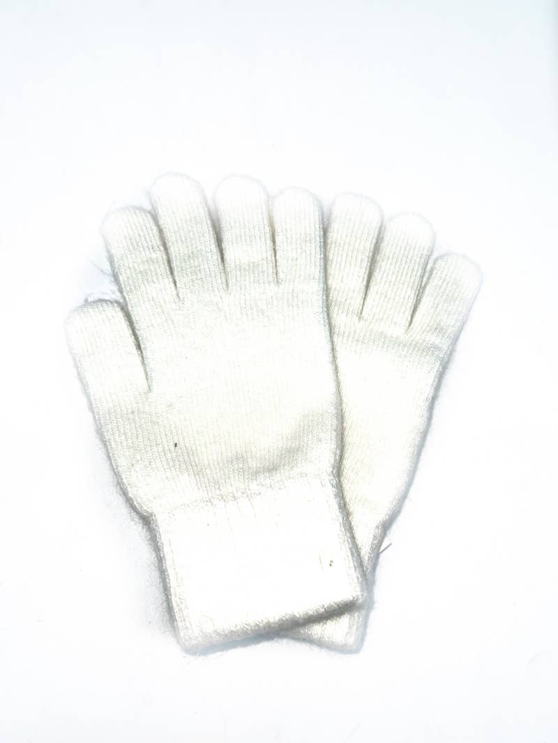 ST-3018 Gant avec laine d'angora uni: Gris