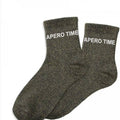 Chaussettes à paillettes APERO TIME Cadeau Anniversaire noël