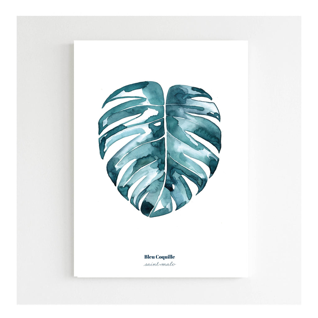 Papeterie Affiche Illustration Déco - Monstera Végétale 🌿: 14.8 x 21 cm