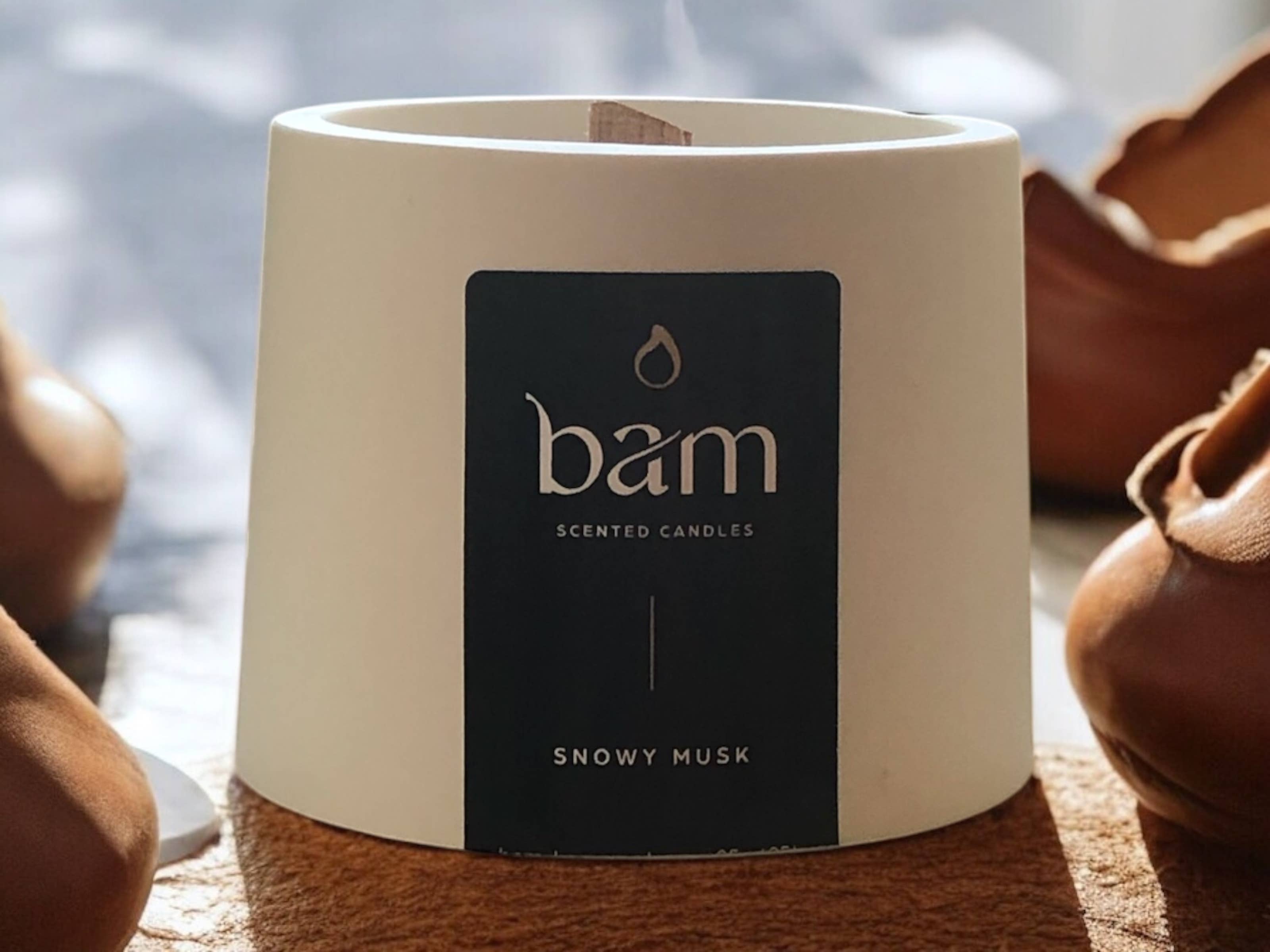 BAM - BOUGIE PARFUMÉE MUSC NEIGEUX - Collection CONE