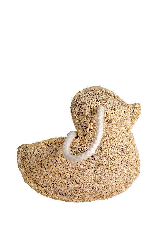 Éponge luffa cadeau plaisir de bain cœur/canard animal éco spa: Canard