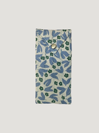 Trousse  lunette / stylo en 100 % coton : Fleur rouge turquoise