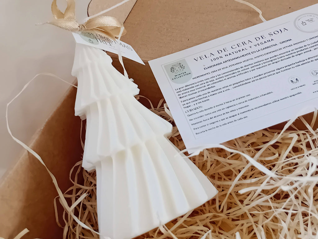 Bougie de Noël en cire de soja, sapin de Noël: Français / Sans boîte