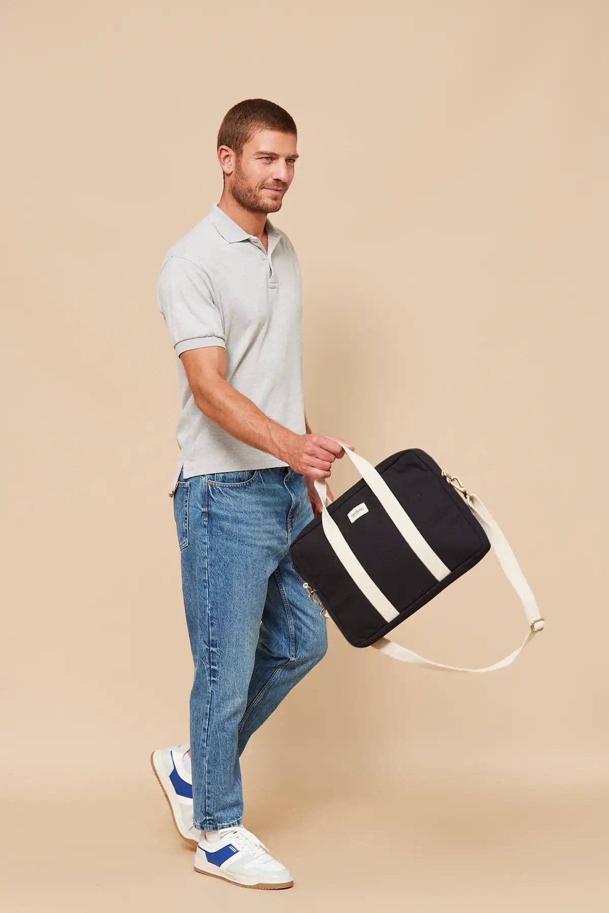 Sac ordinateur Pierre: Noir