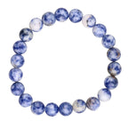 Bracelet en Jaspe Tacheté Bleu 8mm