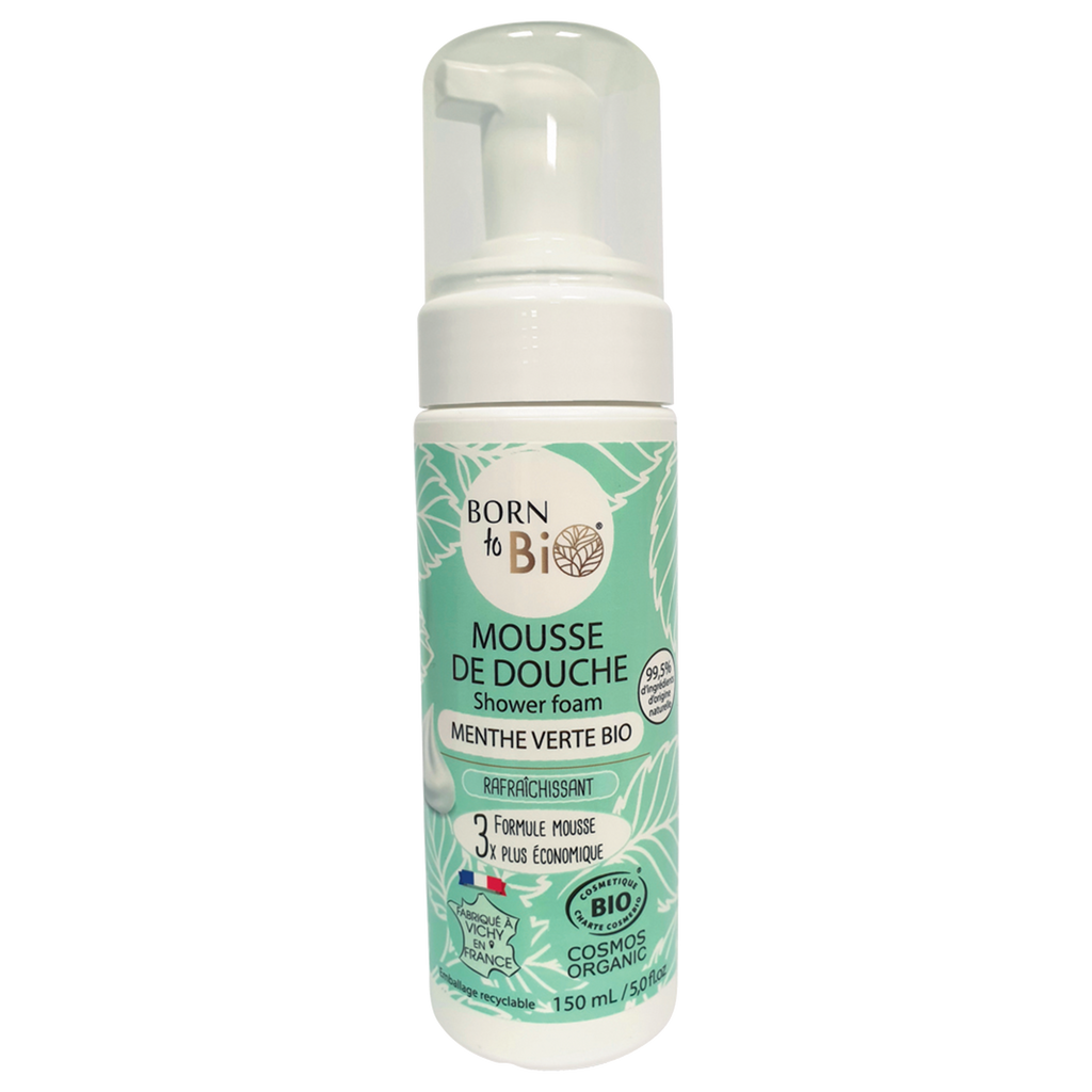 Mousse de douche Menthe verte Bio  - 150mL