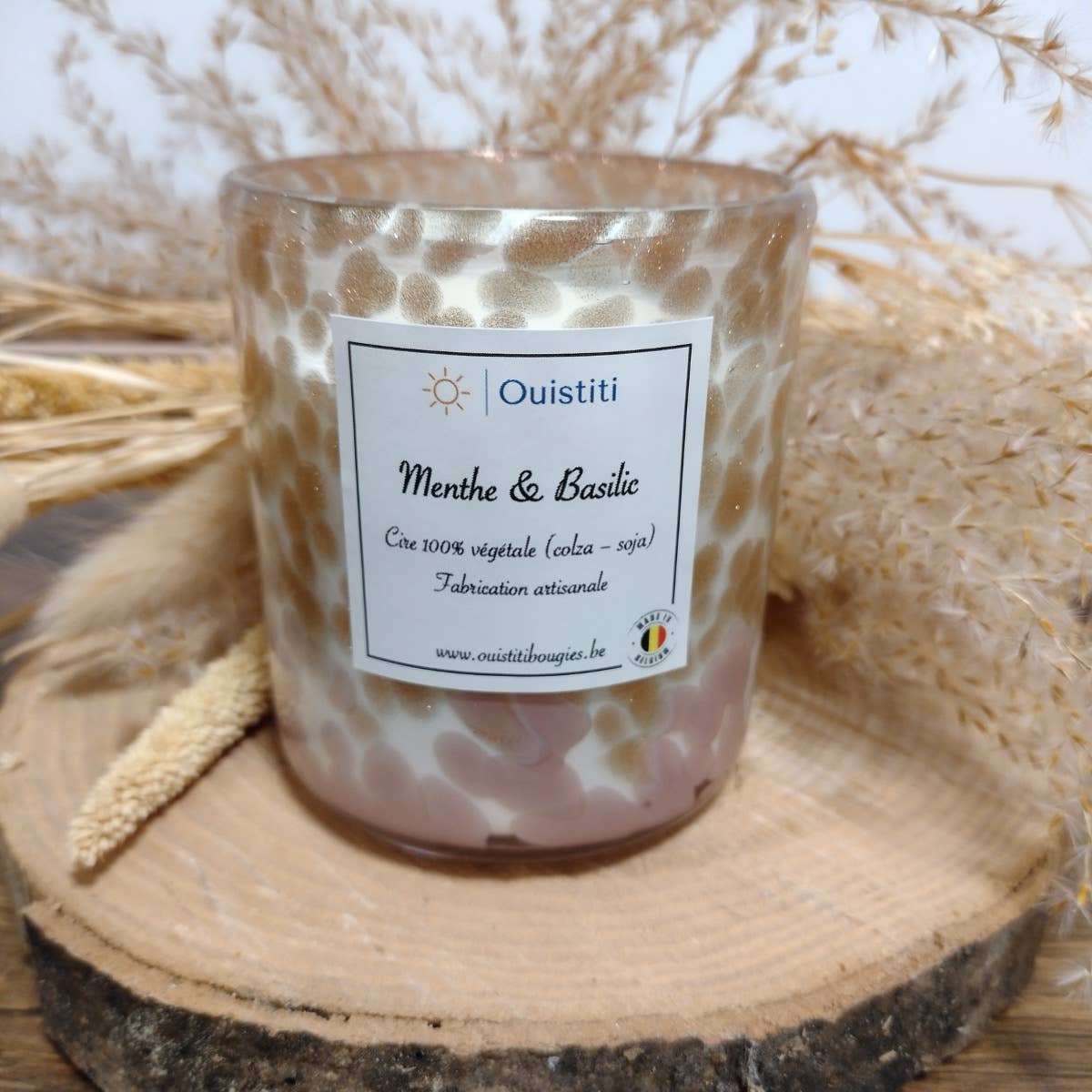 Bougie Parfumée Menthe & Basilic - Rose & Or - 200 g