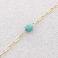 Collier en acier Stone Link: Turquoise