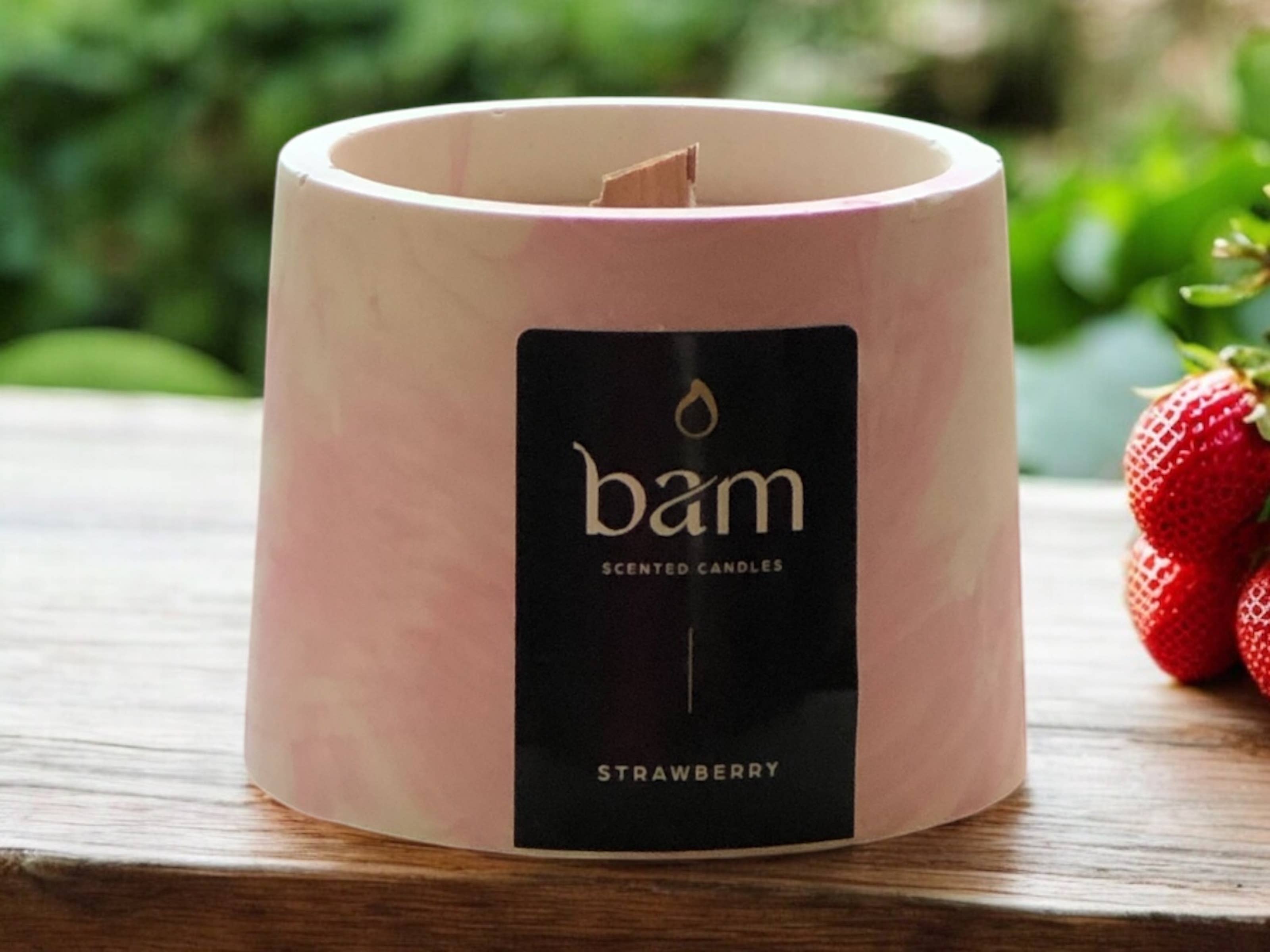 BAM - Bougie parfumée FRAISE - Collection CONE