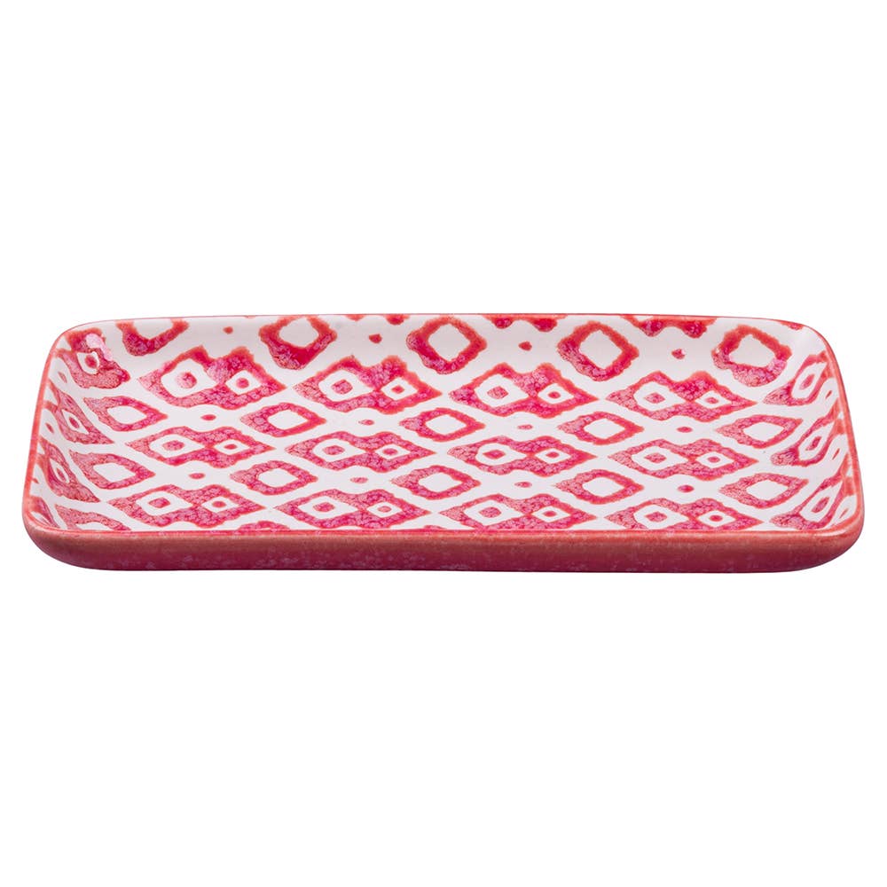 ENSEMBLE RÉACTIF 3 PLATEAUX RECTANGULAIRES ROUGE/ BLEU/GRIS