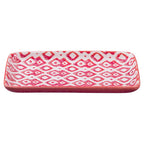 ENSEMBLE RÉACTIF 3 PLATEAUX RECTANGULAIRES ROUGE/ BLEU/GRIS