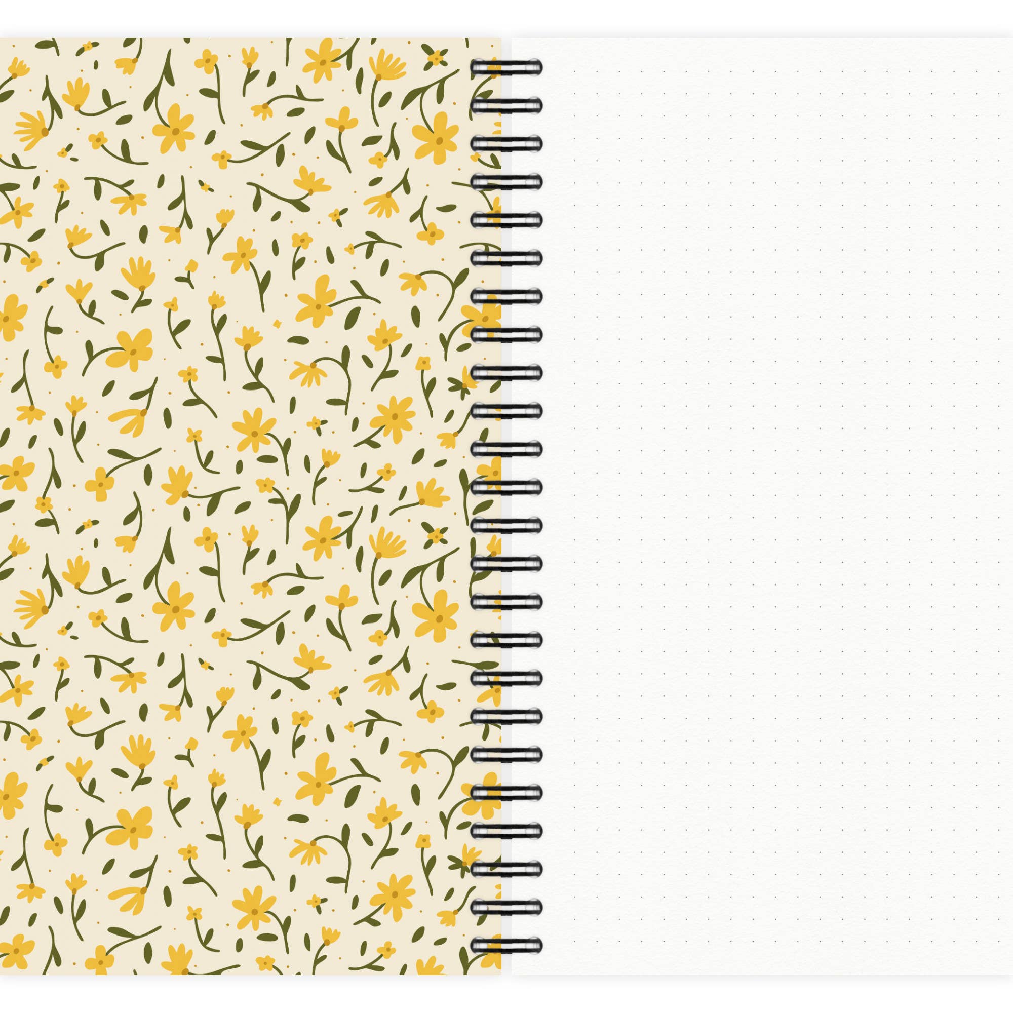 Bloc-notes A5 à motif floral bohème n° 1: Au carré (à carreaux)