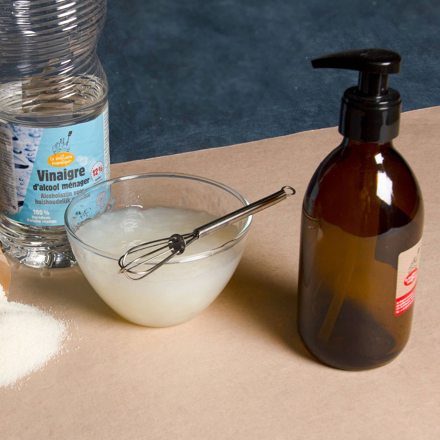 Flacon Pompe En Verre Ambré 300ml - La Droguerie