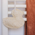 Éponge luffa cadeau plaisir de bain cœur/canard animal éco spa: Canard
