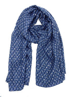 HH303140 Foulard imprimé motif géométrique avec dorure : Noir
