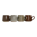 Set de 4 mugs Guépard D8,5 H8,7cm