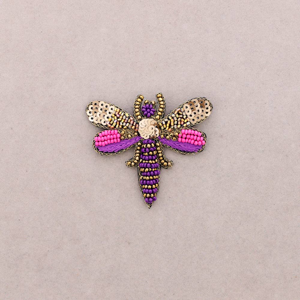 Broche à sequins en forme de libellule: Mûrier