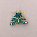 Broche Insecte Brodé Paillettes: Verde