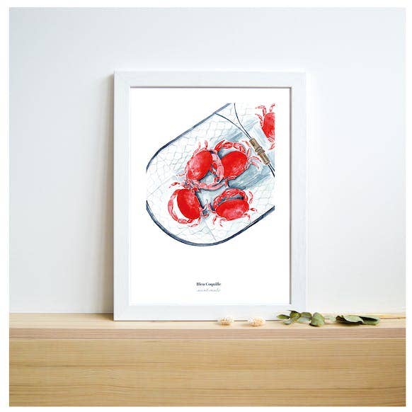 Papeterie Affiche Illustration Déco - Le Panier de Crabes 🦀: 21 x 29.7 cm