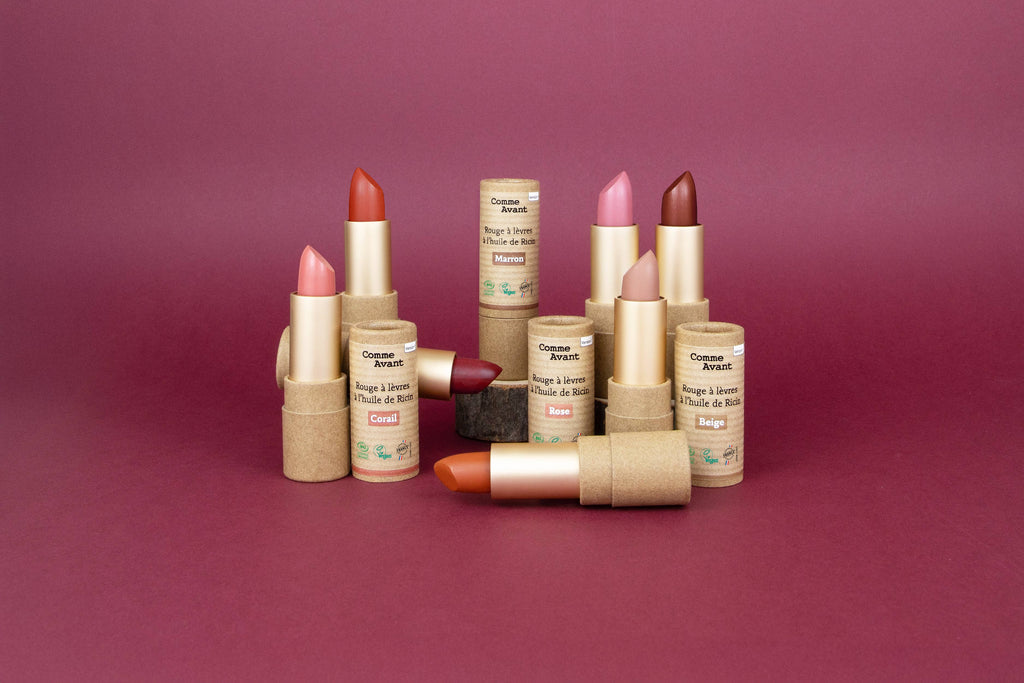 Rouge à lèvres bio à l’huile de ricin: Brique