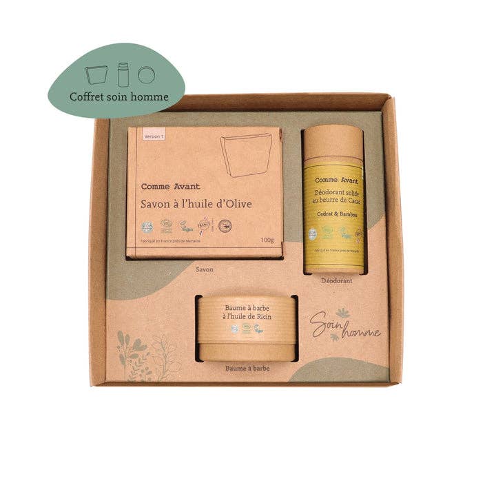 Coffret Noël - Soin homme zéro déchet