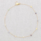 Collier Ras-du-Cou Acier Perles Multicolores: Multicolore