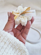 Bougie de Noël en cire de soja flocon de neige: Français / Bland