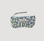 Porte lunette  100 % coton  : Petite blanche bleu