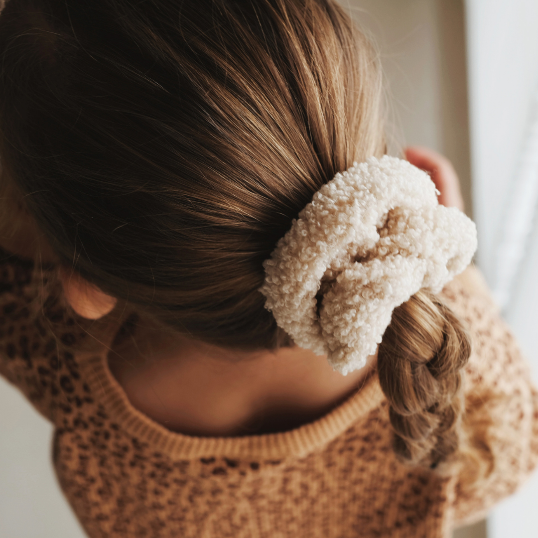 Lot de 2 chouchou sherpa: Camel & Beige