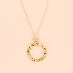 Collier long avec pendentif Piton Ring: Beige