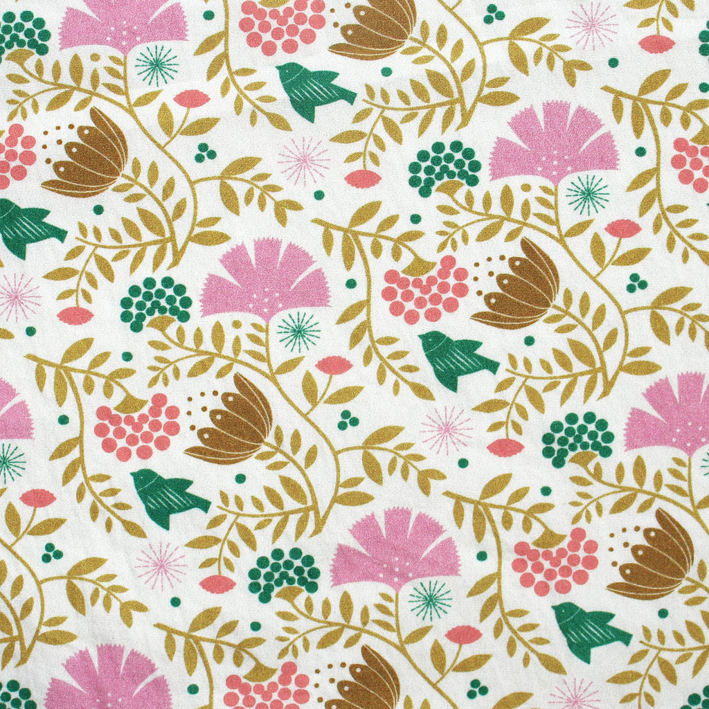 Coupon 50 cm motif Indian bird multico