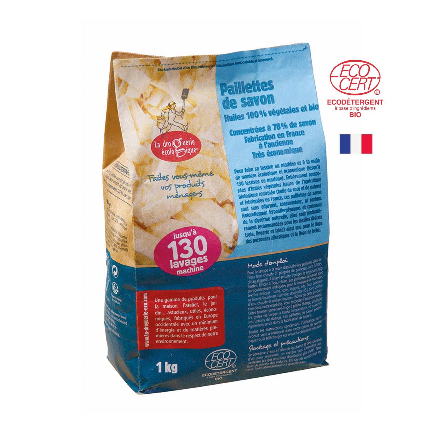 Paillettes De Savon 1kg Huiles Bio Fabrication Française - La Droguerie