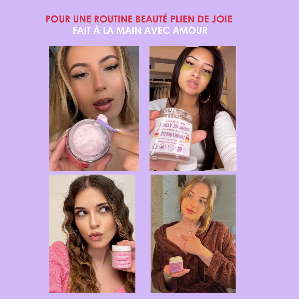 Savon Fouetté / Whipped Body soap 50ml: Framboise vanille