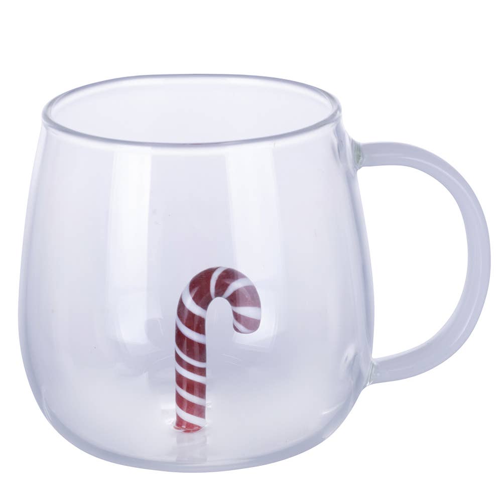 MUG DE NOËL EN BOROSILICATE BÂTONNET 3D 450ML
