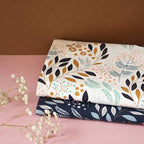 Coupon 50 cm motif Mimosa Écru