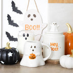 Tasse d'Halloween en forme de fantôme avec citrouille