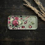 Plateau jardin de fleurs en fleurs 32x15 cm