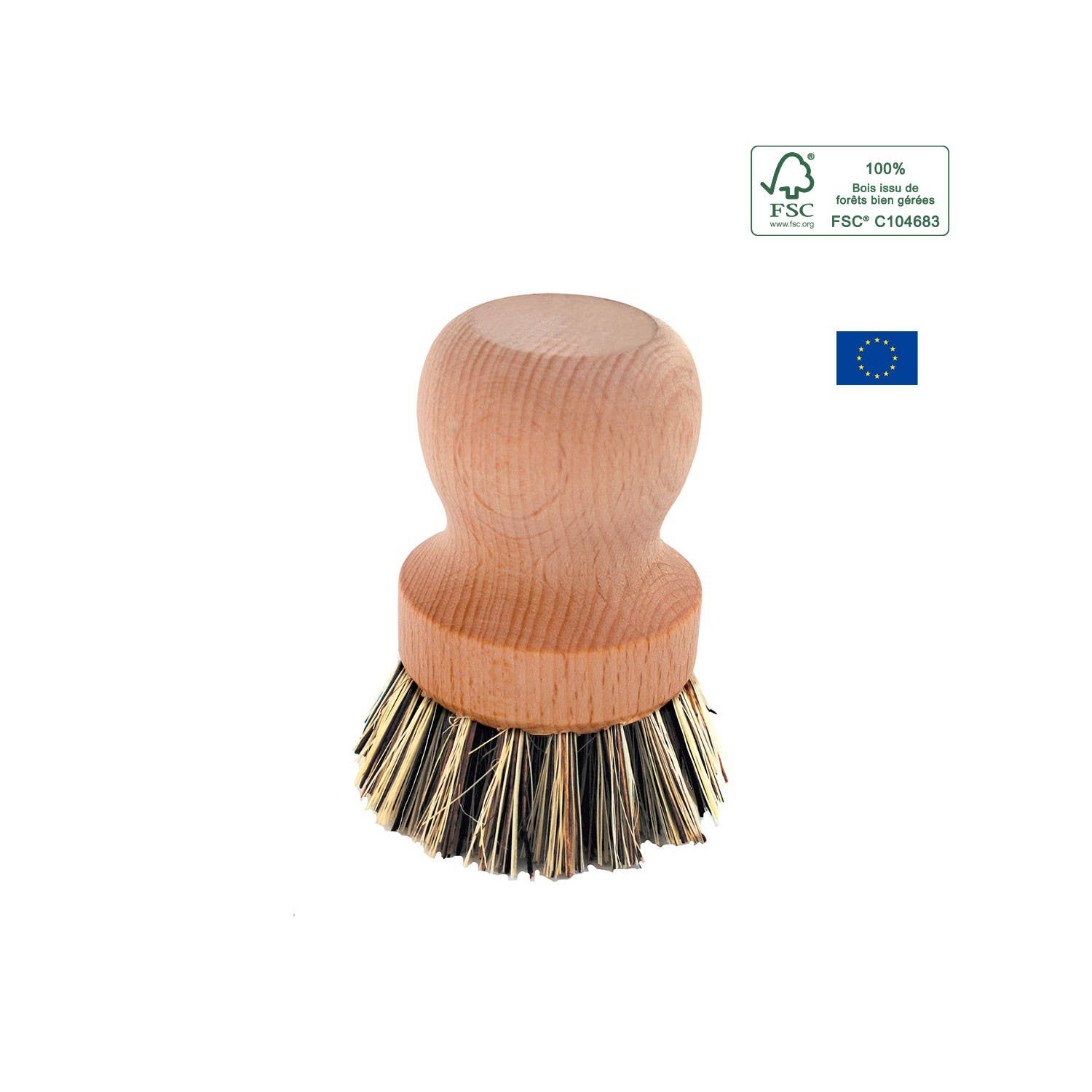 Brosse Casserole Vaisselle Fibres Naturelles Bois - La Droguerie