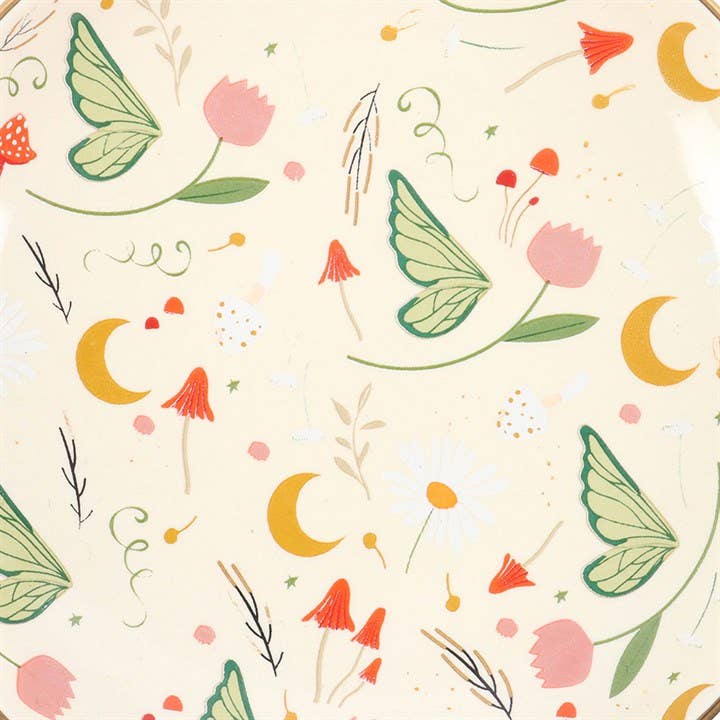 Plat à bibelots imprimé de folklore féerique