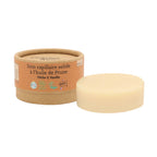 Soin capillaire solide à l'huile de prune bio: Pêche & Vanille