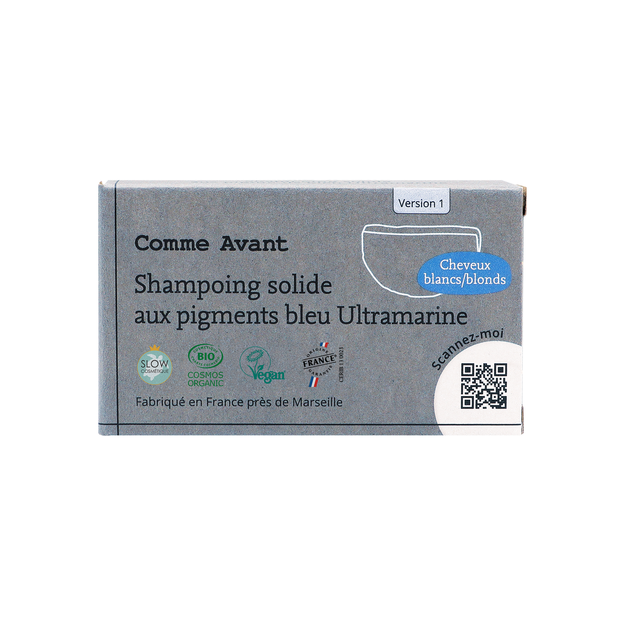 Shampoing aux pigments bleu Ultramarine Cheveux blond/blanc