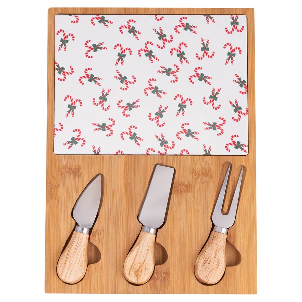 ENSEMBLE DE NOËL FIOCCHI PLANCHE À DÉCOUPER 21,5X30,5 ET 3 COUTEAUX