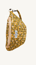 Banane  100 % coton   : Léo fleuri marron 2 curseurs